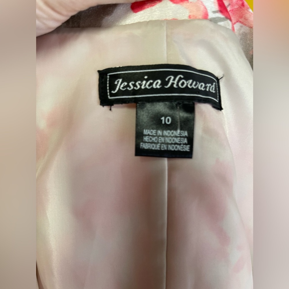 Jessica Howard dress size 10 pink and beige floral summer sleeveless dress 🩷🩷 - Picture 7 of 7